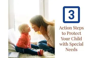 Mother helping child with special needs plan for the future